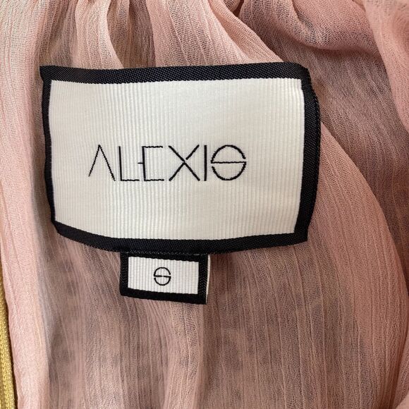 Alexis Licett Halter Neck Tiered Maxi Open Back Strap Dress Color Amazonia Sz S - Picture 7 of 8